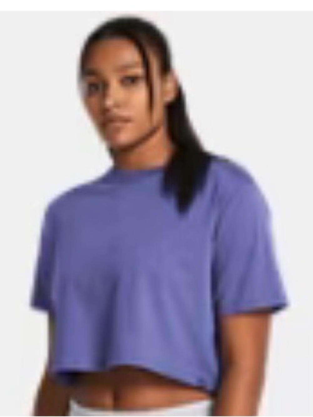 NWOT Under Armour Light Blue Cropped Short Sleeve Tee